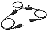 Stanley 31955 PowerMax 3 Grounded 3-Outlet In-Line Outdoor Extension Cord, 12-Feet, Black [並行輸入品]