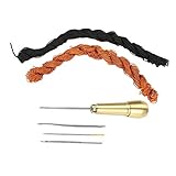 ハンドステッチ靴修理ツール ブラックブラウンソールライン18メートル+交換可能な吹き出し銅ハンドル 縫製 修理靴 修理ツール