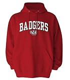 NCAA Wisconsin Badgers Old Varsity / Gildanパーカー XL レッド