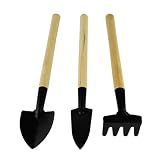 Zhuhaitf 園芸用具 庭造り手工具 3Pcs Mini Gardening Hand tools set Garden Rake Trowel Weeder Transplanter for K