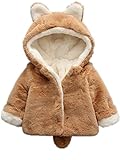 Lisa Pulster ベビー 可愛い コート キッズ アウター ジャケット フード付き 新生児 服 子供服 厚手 ふわふわ 暖かい アウターウェア ソフトコート ウサギ 耳 防寒 女の子 男の子 