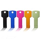 juanw 5点USBフラッシュドライブメタルキーメモリスティックストレージドライブ( 5つ混合色:ブラックブルーピンクゴールドグリーン) 32G U348