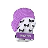 Munch Mitt Teething Mitten the Original Mom Invented Teething Toy- Teether Stays on Babys Hand for P
