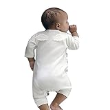 サクララ（Sakulala）子供服　男女兼用　長袖ボディースーツ 　天使 かわいい　翼付き　ロープつき　 ベビー服 新生児 ロンパース コットン (70, ホワイト)