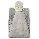 めんぷます田 【ギフトセット】 おやすみセットケット:ありがとう! (ピンク)+ハンカチ:生まれたー! (ピンク)