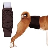KUVEELA PET 犬用マナーベルト 雄犬用おむつ 犬用オムツカバー 男の子 お散歩 お外出 室内 おでかけ 介護 発情期 通気性 吸水性良い 再利用可能（コーヒー色 XL）