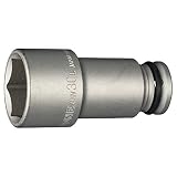 トネ(TONE) インパクト用ロングソケット HP4NV-30L 差込角12.7mm(1/2") 二面幅30mm