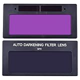 溶接マスク 交換レンズ 自動遮光 溶接面用 太陽電池 液晶式 自動遮光面 溶接面用 ソーラー発電機能付き遮光レンズ 溶接面をグレードアップ（OMID） (2)