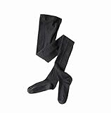 Spinas (スピナス) マタニティ コットン リブ編み タイツ 腹囲 サイズ 調整可 秋 冬 全４色（ライトグレー/ダークグレー/ブラック/ネイビー） (ダークグレー)