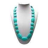 SillyMunk TM Silicone Teething Necklace Flat Faceted - Teal (TEAL) by SillyMunk TM