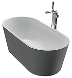 Eviva evtb1018 – 59 Wh Alexa 60 "アクリルFree Standing浴槽独立、ホワイト