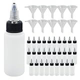 ドロッパーボトル 30ml 30個セット 小分け 詰め替え用 塗料 グルー 液体 模型 手芸 アート 業務用 まとめ買 漏斗10個付属(30ml)