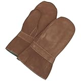 Bob Dale 63-9-766FL-F Premium Split Leather Hi Heat Gauntlet Mitt with Banox Lining, Size 1, Brown b