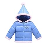 Kayiyasu カイヤス 子どもダウンコート ベビー ダウンアウター ダウンジャケット フード付き 赤ちゃん ショート 021-xzh-1713(110cm ブルー )