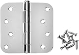 Cosmas光沢クロムドアヒンジ4 "インチx 4 "インチwith 5 / 8 "インチ半径コーナー