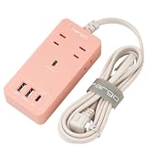 Fargo 電源タップ SATI COLOR CORD USB PD30W TYPE-C TYPE-A AC4個口 1.8m 全9色 (コーラルピンク)