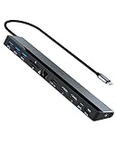 ドッキングステーション hdmi 2つ 4k: NewQ 12 in 1 TypeC ハブ ラップトップ ドッキングステーション HDMI 4k 60Hz-30Hz、4*USB-A、USB-C、オーディオ、イーサネット、SD/TF リーダー、PD in 100W Power Delivery、MacBook Pro Air、HP、Dell、Lenovo、Aus、Acerなど用 (スペースアッシュ)