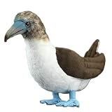 lilizzhoumax アオアシカツオドリのぬいぐるみ、本物そっくりの鳥のぬいぐるみ、とても柔らかくて繊細なかわいい鳥のぬいぐるみ、女の子のおもちゃ、子供のギフト、家の装飾 (青 高さ 26cm)