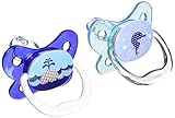 Dr. Brown's 4 Piece Prevent Butterfly Stage 1 Pacifier, Blue, 0-6 Month