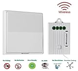 breezesmileワイヤレスKineticライトスイッチキット – Noバッテリー配線なしリモートコントロールself-poweredロッカースイッチwith受信機リモートコントロール家照明&アプ