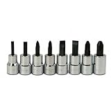 WILLIAMS 3/8" DR SCREWDRR BIT SOCKET SET 8 PCS (WSBSP-8RC) 3/8"ドライブ スクリュードライバービットソケットセット 8個 JHWWSBSP