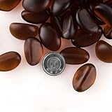 Charmoon アクアリウム 水槽 飾り石 15-25mm 500g カラフル 彩り ガラス クリスタル 底砂 砂利 DIY 園芸 (アンバー)