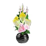 仏縁堂ブランド：光ファイバー使用の光る仏花【7色に変化する煌めくお花　テルミナ：アレンジ】新盆　初盆　お盆用品　盆提灯　盆花　仏壇用仏具