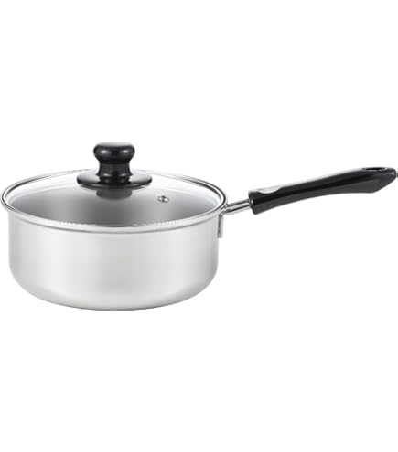 専用Queen ステンレススチール 片手鍋 蓋付き２個 Amway◇鍋/サイズ:22cm/シルバー/片手鍋/queen/ソースパン/USA製