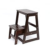 Staircase Stool TH 2-tierステップ木製子ステップスツール家庭用Fold Ladder多機能キッチンラダーStools for Adults ベージュ