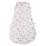 スリーパー 綿 100% ドレス式 開閉式 一年中 3ヶ月 ～ 48ヶ月 男女兼用 (ピンクウサギ)