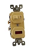 Leviton 5226-I 15 Amp, 120 Volt, Duplex Style Single-Pole, Neon Pilot AC Combination Switch, Commerc