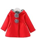 ISSDEM(イッスデン) 2-6歳 キッズ 女の子 可愛いコート 厚い服 子供服 ベビー服 ウサギの耳 長袖 厚手 防寒 秋冬 キュート ファッション 旅行 保育園 暖かい 上着 防風 高品質