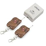 eMylo DC 24 V 2チャンネル433 MHz RFリレーワイヤレスリモートコントロールライトスイッチ2個送信機と受信機のモーターガレージドア