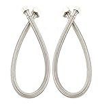 comllen蛇口コネクタ、編組ステンレススチール – 3 / 8インチメス圧縮スレッドX 1 / 2 " i.p.メスストレートねじ、長さ24インチx 2個(1対)