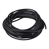 uxcell ソリッドラバーコードチューブ ゴムチューブ 全長3 m 直径1.5mm マットブラック DIYクラフトビーズ ネックレス ブレスレット用