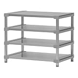 選べる幅サイズ31段階！軽量アルミ製 収納ラック4段 棚板奥行54cm 高さ70cm 幅バリエーション30cm～180cm (180cm)