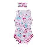 Gmasking 新作 袖なしのボディースーツ 赤ちゃんロンパース キッズロンパース ヘアバンド付き 2点セット 0歳 1歳 2歳 (M(3-6Months), ノースリーブ)