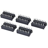 SODIAL(R)5 X 16ピン　DIPICソケットDIP16アダプター　黒