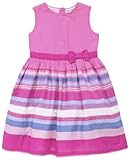 JoJo Maman Bebeベビー女の子ストライプパーティードレス(ベビー) -fuchsia カラー: ピンク