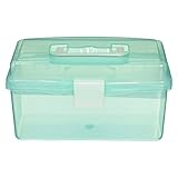 TOOGOO ( R )クリアターコイズプラスチックトレイ2コンパートメントツールストレージボックスケース