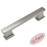 Cosmas ® 702 – 4snサテンニッケルContemporaryキャビネットハードウェアハンドルプル – 4 "穴中心 – 10パック