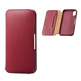 エレコム iPhone XR ケース NEUTS ソフトレザー モダン×カジュアル [心地よいスタンダード] マグネット付き スタンド機能 レッド PM-A18CPLFY2RD