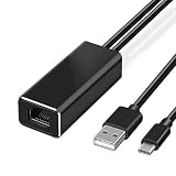 Senhomtog 有線LANアダプター micro usb lan 変換アダプタ 有線LAN アダプタ usb 電源 USB to RJ45 10/100Mbps イーサネットアダプタ Stick 2/Google Home Mini/Chromecast Ultra/2/1/オーディオ/USB電源 ケーブル付き