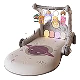 Bxzzuis ピアノジム ベビージム 4in1多機能 プレイマット おもちゃ 赤ちゃんプレイマット 知育玩具 歩行器 0-6ヶ月 ベビーキック玩具 洗濯可能 感覚刺激 収納便利 男の子 女の子 出産祝い ギフトに最適 (A)