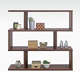 モダン 幅120cm リビングシェルフ 木製 ブラウン