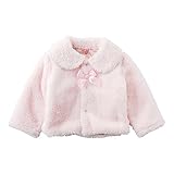 (チャックル) chuckle *スウィートガール*リボン付きボアジャケット ピンク 80cm P3396-80-20