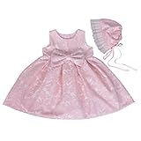 Cuteshower ベビードレス ベビーフォーマル 女の子 結婚式 出産祝い ドレス ベビー セレモニー ピンク 59cm