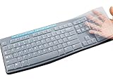 シリコンキーボードプロテクタースキンカバー Logitech MK295 MK275 K200 MK200 K260 MK260 K270 MK270 デスクトップキーボード(クリア、K200と互換性あり)