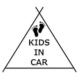 ForzaGroup キッズインカー カッティング ステッカー KIDS IN CAR 子供 セーフティー シンプル 防水 車 (115-01)