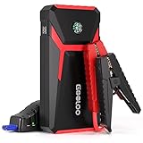 GOOLOO ジャンプスターター 12800mAh大容量 ピーク電流1500A QC3.0急速充電 12V車用エンジンスターター バッテリー
